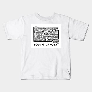 South Dakota Map Kids T-Shirt